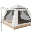 4-6 Person Camping Tent, Instant Pop Up Tent 30S Setup, Automatic Family Camp Tent Outdoor, Waterproof Hiking Dome Tent with with Vestibule and Mesh Windows for Backpacking,Trip,Beach
