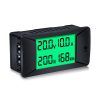 DC Multifunction Battery Monitor Meter, Digital Current Voltage Meter Solar Power Meter Multimeter Ammeter Voltmeter Voltage Current Detection 0-300V,0-100A Built-in Shunt for 12V/24V/48V Battery