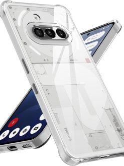 Case for Nothing Phone 3a Clear Cover with Reinforced Corner Bumper Slim Fit Shockproof Flexible TPU Case for Nothing Phone 3a (Transparent)