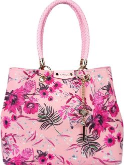 AMICA Amoura Floral Printed Leather Satchel Handbag for Women