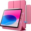 JETech Magnetic Case for iPad (A16) 11th/10th Generation (2025/2022), Magnetic Attachment, Slim Tablet Cover with Auto Wake/Sleep (Pink)