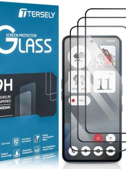 T Tersely [3-Pack] 9H Tempered Glass Screen Protector for Nothing Phone (3a) / Nothing Phone (3a) Pro - Case Friendly, Shatterproof, Ultra-Clear & Anti-Scratch