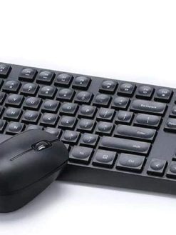 CS10 Wireless Keyboard & Mouse Combo, Ergonomic Design and Silent Typing Keys, Black