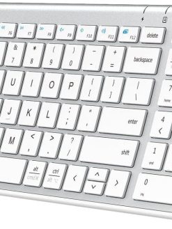 iClever Bluetooth Keyboard BK10, Multi Device Keyboard Rechargeable with Number Pad Ergonomic Design Full Size Stable Connection Keyboard for iPad, iPhone, Mac, iOS, Android, Windows