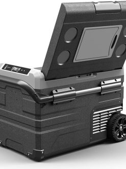 Alpicool Portable Mini Fridge & Freezer with Solar/AC/Car Rechargeable Battery 35L 12/24V DC and 220V AC or Solar 12~50V DC for Outdoor Camping | Cooling to - 20℃