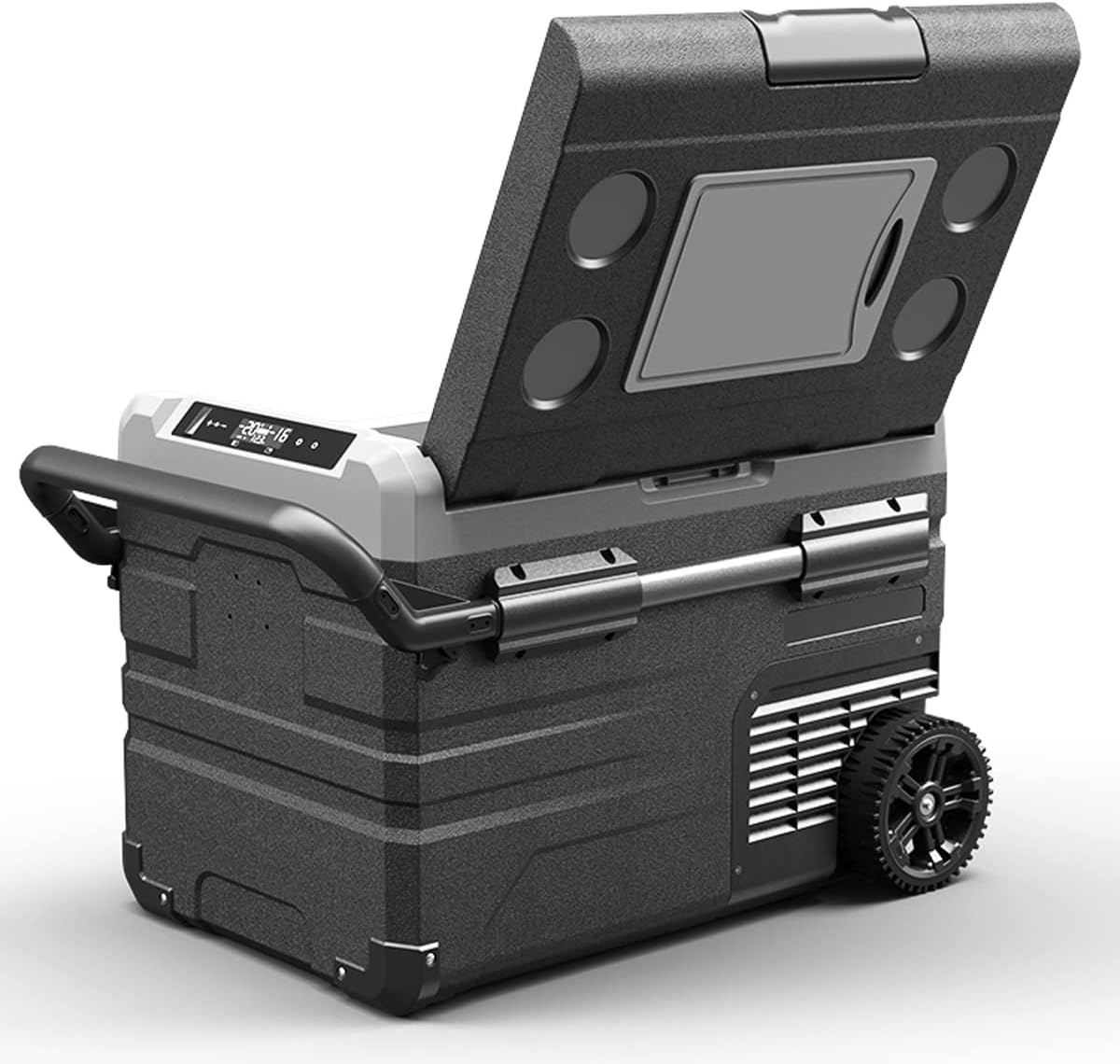 Alpicool Portable Mini Fridge & Freezer with Solar/AC/Car Rechargeable Battery 35L 12/24V DC and 220V AC or Solar 12~50V DC for Outdoor Camping | Cooling to - 20℃