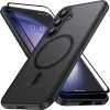 [1+1] Magnetic Case and Screen Protector for Samsung Galaxy S24 Fe, Compatible with MagSafe Ultra-Thin Hard PC Translucent Frosted Rugged Drop-Proof Shockproof Protective Case (Samsung Galaxy S24 Fe)