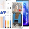 Olivechard for Samsung Galaxy S23 Ultra 5G S918 6.78" OLED LCD +Cream Frame (Not OEM 6.8”) LCD Screen Display Replacement Touch Digitizer Assembly Kit S918B S918U S918W S918U1