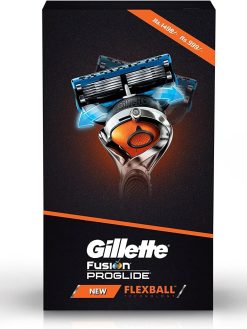 Gillette Flexball Pro Glide Gift Pack and Flexball Razor with 4 Flexball Cartridge