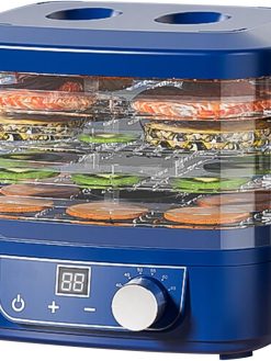 SPNOR Food Dehydrator, Dehydrator for Food and Jerky, Fruits, Herbs, Veggies, Adjustable Timer and Temperature Control Electric Food Dryer Machine, 5 Stackable Trays for Cat and Dog Treats