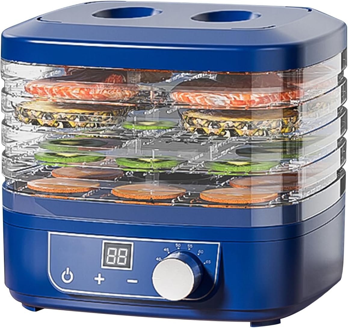 SPNOR Food Dehydrator, Dehydrator for Food and Jerky, Fruits, Herbs, Veggies, Adjustable Timer and Temperature Control Electric Food Dryer Machine, 5 Stackable Trays for Cat and Dog Treats