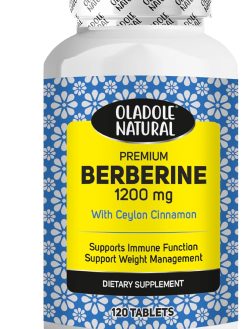 Oladole Natural Berberine with Ceylon Cinnamon 1200mg 120 Tablets Premium Formula for Weight Management, Antioxidant, Immune Function | Gluten-Free