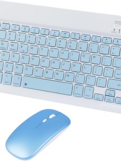 Bluetooth Wireless Keyboard and Mouse Combo,Ultra-Slim Ergonomic Mini Small Rechargeable Portable Compact Bluetooth Keyboard Mouse for Apple iPad iPhone Samsung Tablet Phone Android PC Computer Mac