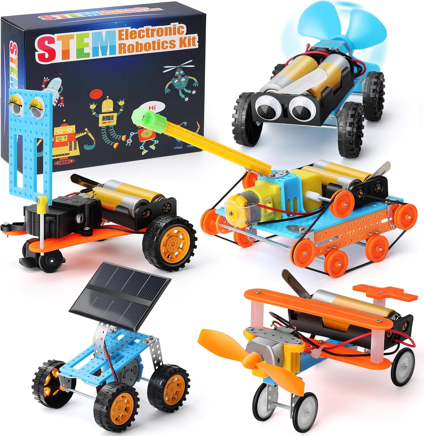 Perkisboby Science Robot Kit for Boys & Girls Ages 6-7-8-9-10-11-12| Gifts for 6+ Year Old Kids| Educational STEM Toys for Kids| DIY Robot Building Set | Learning & Education Toys