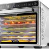Dxmocos 7 Layer Food Dehydrator Machine, Digital Adjustable Timer and Temperature Control, Dryer for Herb, Meat, Beef, Fruit and Vegetables, Over Heat Protection, Stainless Steel Trays