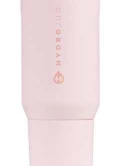HydroJug Sport - Stainless Steel Tumbler with Straw, Vacuum Insulated, 20oz Leakproof Water Bottle, Ergonomic Design, Reusable, Dishwasher Safe, Rubber Base, Durable for Gym or Outdoors, Pink Sand