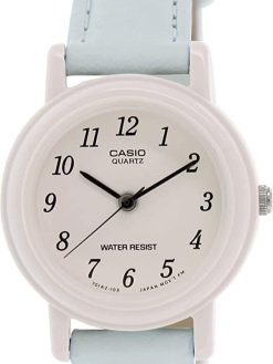 Casio Womens Quartz Watch, Analog Display and Leather Strap
