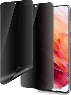 Samsung Galaxy S21 Ultra MATTE Privacy Screen Protector,(NOT A Glass) Anti-Spy Black Film, Fingerprint Unlock, Full Adhesive, Anti-Scratch, 2 Pack (Galaxy S21 Ultra)