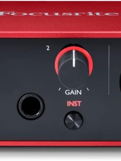 FocUSrite Scarlett Solo 3Rd Gen USb Audio Interface, For The Guitarist, Vocalist, Podcaster Or Producer, Stu-Dio Quality Sound And All The Software Needed For Recording And Songwriting, Red