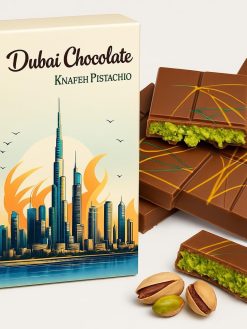Dubai Chocolate Kunafa Pistachio Belgian Chocolate, 180g