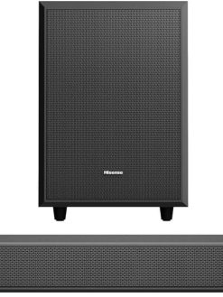 Hisense AX3120G 3.1.2Ch Sound Bar with Wireless Subwoofer, 360W, Dolby Atmos, Bluetooth 5.3, EzPlay, 4K HDMI Pass Through, Roku TV Ready, DTS: X, HDMI/AUX/ARC/Optical/USB, 7 EQ Modes