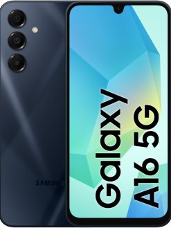 Samsung Galaxy A16 5G Smartphone, 8GB RAM, 256GB Storage, Dual SIM, 5000mAh Battery, 6.5" Display, NFC, Android Mobile Phone – Blue Black (UAE Version)
