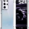 Muzz Samsung Galaxy S21 Ultra 5G Phone Case, Shockproof Crystal Clear Hard Bumper Slim Protective Phone for Samsung S21 Ultra 5G Phone Case 6.8" (Clear Bumber)