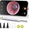 Anykit Visual Ear Wax Removal Camera, Type-C Digital Otoscope with 6 LED Lights and Ear Camera with Earwax Removal Tool for Adults & Children, Compatible with iPhone 15& Android (White)