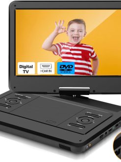 Feihe 16.5" Inch Portable TV/DVD Player Combo with 14" HD Swivel Screen and Digital Tuner,HDMI Input, Built-in Battery, Dual Stereo High Volume Speakers, DVD Player with Remote