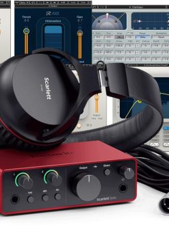 AudioDeluxe Focusrite Scarlett Solo Studio (4th Gen) USB Audio Interface and Waves Musicians 2 Bundle