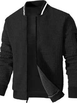 Mens Lightweight Jacket Casual Bomber Jacket Varsity Coat