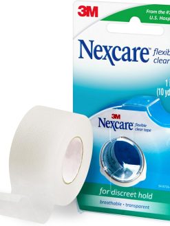 Nexcare Flexible Clear Tape, Waterproof Transparent Medical Tape, Secures Dressings and Catheter Tubing - 1 In x 10 Yds, 1 Roll of Tape