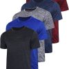 Men's Athletic Crew Neck Short Sleeve T Shirts Undershirt