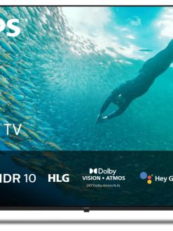 PHILIPS 55 Inch 4K Ultra HD Smart Google TV with Hands-Free Voice Control Dolby Vision Atmos HDR10 with built-in Google Assistant (2024 Model) 55PUT7129/56 Black