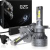 DZG H4 LED Headlight Bulbs 6500K Super Bright 9003 HB2 LED Bulb High Low Beam Halogen Replacement LED Headlights Conversion Kit, Pack of 2