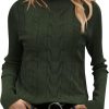 FEKOAFE Sweaters for Women 2025 Long Sleeve Ribbed Knit Solid Color Turtleneck 2025 Fall Winter Pullover Sweaters