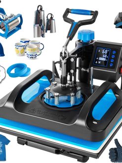 Leomru Heat Press Machine, 8 in 1 Heat Press, 12x15 Sublimation Press Machine, 360 Degree Heat Transfer Machine, Multifunction Combo for T Shirts