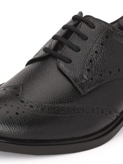 Burwood Men's Black Leather Formal Lace-Up Shoes