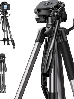 UGREEN Camera Tripod Stand 69'' Heavy Duty Stand Adjustable Professional Tripod Holder for iPhone Video Recording Compatible with Camera & Phone DSLR/SLR Canon EOS R8/R7/R6 Sony ZV 1F ZV E10