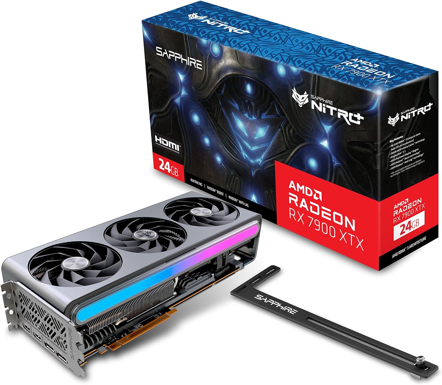 Sapphire Technology 11322-01-40G Nitro+ AMD Radeon RX 7900 XTX Vapor-X Gaming Graphics Card with 24GB GDDR6, AMD RDNA 3