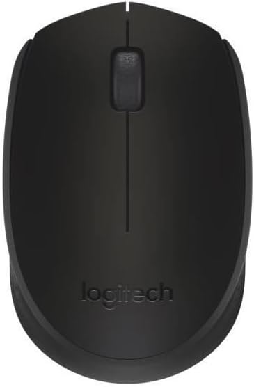 Logitech M171 Wireless Mouse for PC, Mac, Laptop, 2.4 GHz with USB Mini Receiver, Optical Tracking, 12-Months Battery Life, Ambidextrous - Black