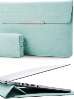 KALIDI FANCY FOREST Laptop Sleeve Case 13.3-14 inch Faux Suede Leather for 13.3 13.5 13.6 14 inches MacBook Air Pro Retina 13"-14" Surface Pro with Pouch