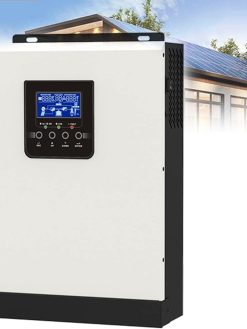 FURLOU 5KVA 4000W Solar Inverter, 48VDC 230VAC Hybrid Inverter Pure Sine Curly hair Inverter, PWM 60A Solar Charge Controller for Home Office,