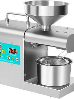 Oil Pressing Machine, RG-312 Intelligent Stainless Steel Oil Presser Household Automatic Pressing Machine No-Fry Material Oil Extraction Device Digital Display with Temperature Adjustable Function