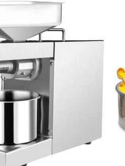 LETWOO 700W Commercial Automatic Oil Press Machine Industrial Oil pressing machine Nuts Seeds Oil Presser Pressing Machine Cold Hot Press All Stainless Steel High Oil Extractor (Model HBM-8086)