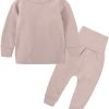 HZYBABY Baby Girls Boys Thermal Underwear Set Toddler Cotton Base Layer Soft Warm Jammies