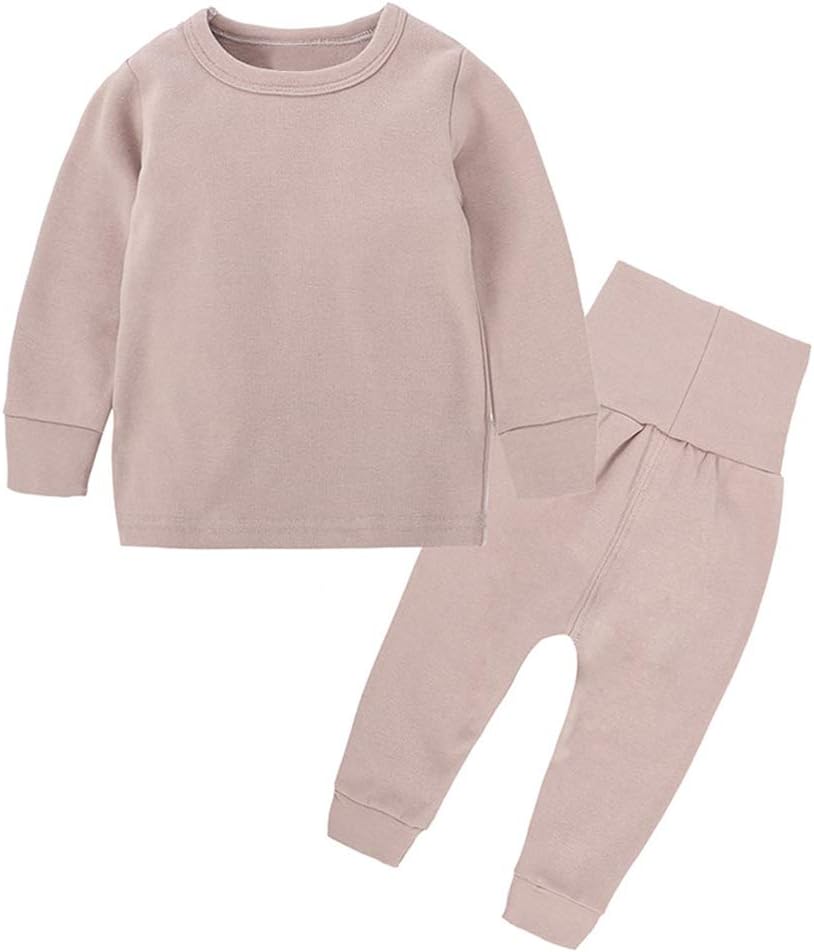 HZYBABY Baby Girls Boys Thermal Underwear Set Toddler Cotton Base Layer Soft Warm Jammies