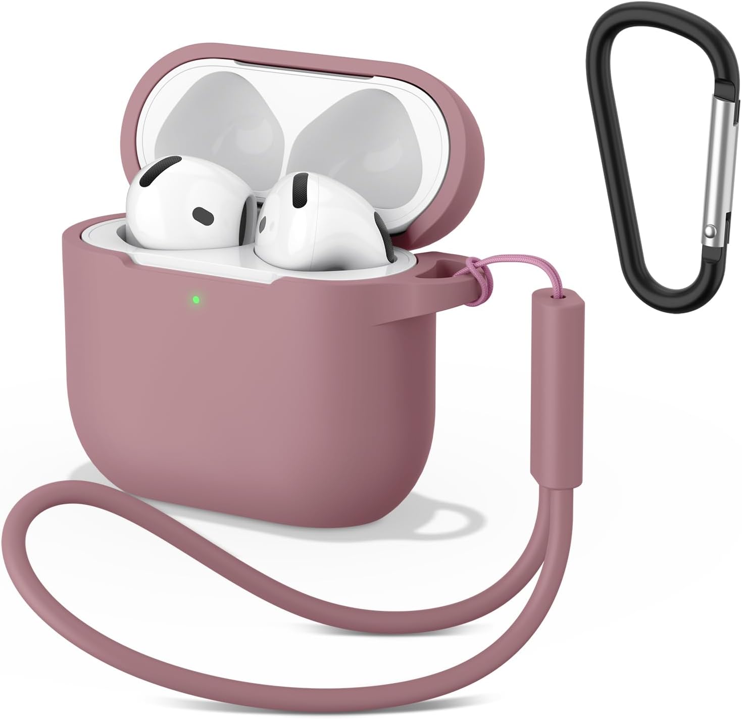 AirPods 4/ Airpods 4th Generation (2024) Case Cover, Soft TPU Clear AirPods 4 Case Shockproof Protective Cover for AirPods 4th Generation Case (Bean Pink)