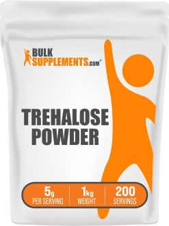 BulkSupplements.com Trehalose Powder - Sugar Alternative & Sugar Substitute - Natural Sweetener, For Digestion - 5g of Trehalose Sweetener per Serving (1 Kilogram - 2.2 lbs)