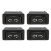 AOWINHIT 4PCS 5Pin Power Window Switch Car Universal Glass Drive Switches with Green Lamp DC12V 24V